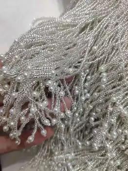 

5 yards beaded tassel fringe 13 cm beads fringe trims for dress decoration