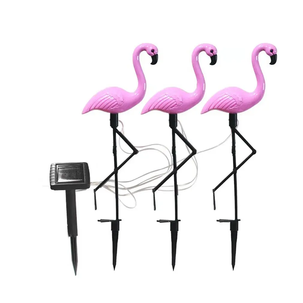 

3PCS Led Flamingo Waterproof Solar Lawn Light Outdoor Garden Decoration Light Garden Floor With Landscape Lightss