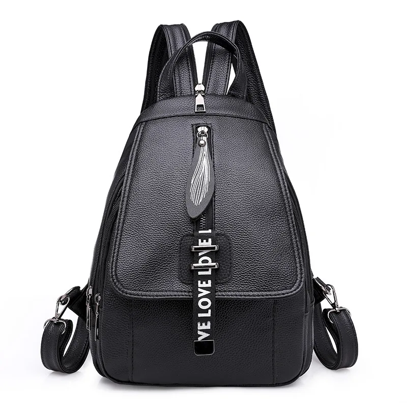 

2019 New Style Backpack Women's Korean-style Fashion PU Leather Embossed Leather Soft Leather Chest Bag Casual Shopping Versatil