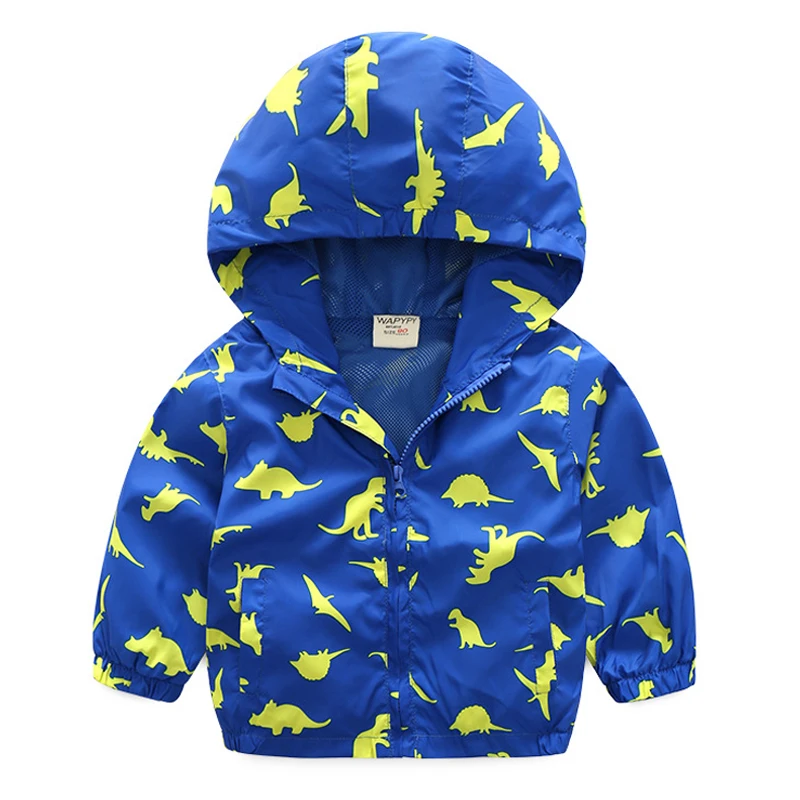 

Spring Autumn Toddler Boys Coat Baby Kids Top Windproof coat Children Autumn Clothing Cartoon dinosaur Jacket for 2-6 Years