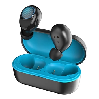 

TWS Bluetooth Headset 5.0 Press HIFI Wireless Headset(Blue)
