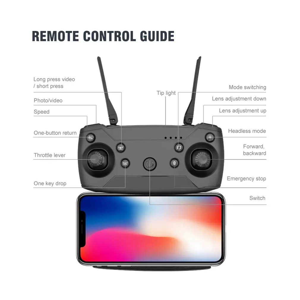 Utoghter 65 gps Радиоуправляемый Дрон wifi 1080P HD камера Пульт дистанционного управления летательный аппарат Дрон с 2000 мАч Lipo-battery