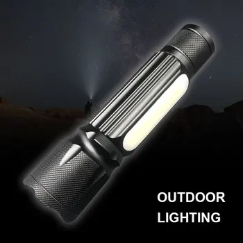 

Newly LED Flashlight Handheld COB Side Light Magnetic Portable Rechargeable Flashlight Camping Hiking BN99