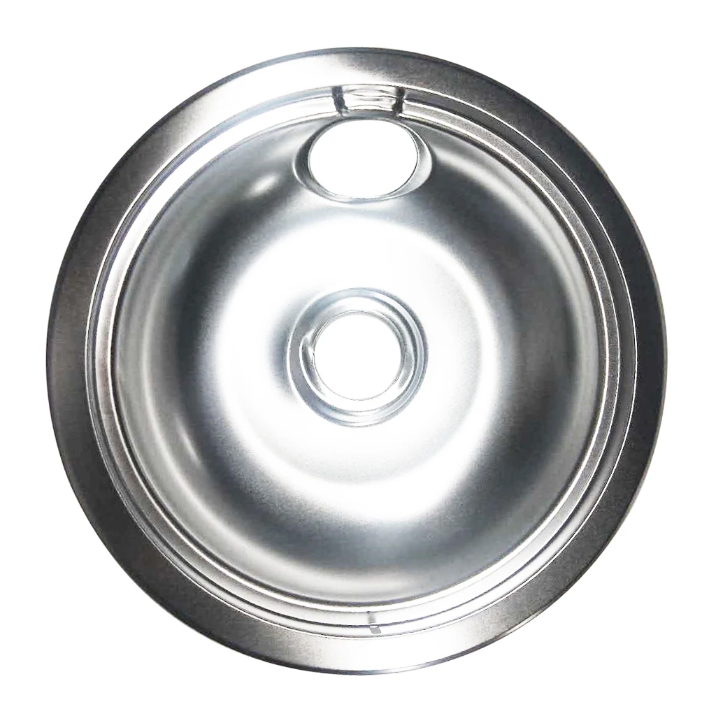 Set of 4 Replacement Drip Pans Bowl Set - 2 Large 8inch and 2 Small 6inch Drip Bowl Pans