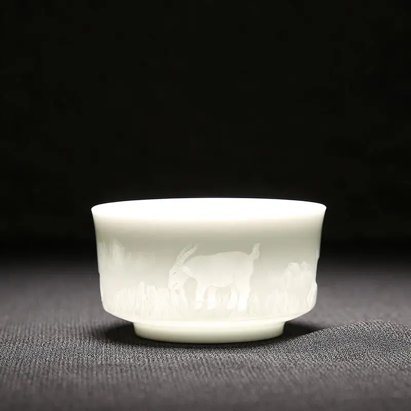 Посуда для напитков керамика белые чайные чашки для чая чаша фарфоровая чайная чашка бутик мастер чашка Бытовая китайская чашка кунг-фу 100 мл чайная посуда наборы