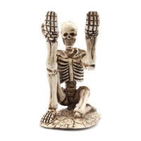 C90C Creative Resin Skeleton Pen Stand Skull-like Headphone Holder Rack Multifunctional Pencil Holder Geat Birthday Gift 2