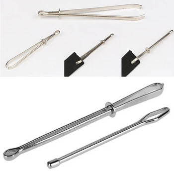 

New 2Pcs Stainless Steel Cited Clips Elastic Belt Wearing Rope Bag Wrap Rope Wearing Weaving Tool Sewing Accessories