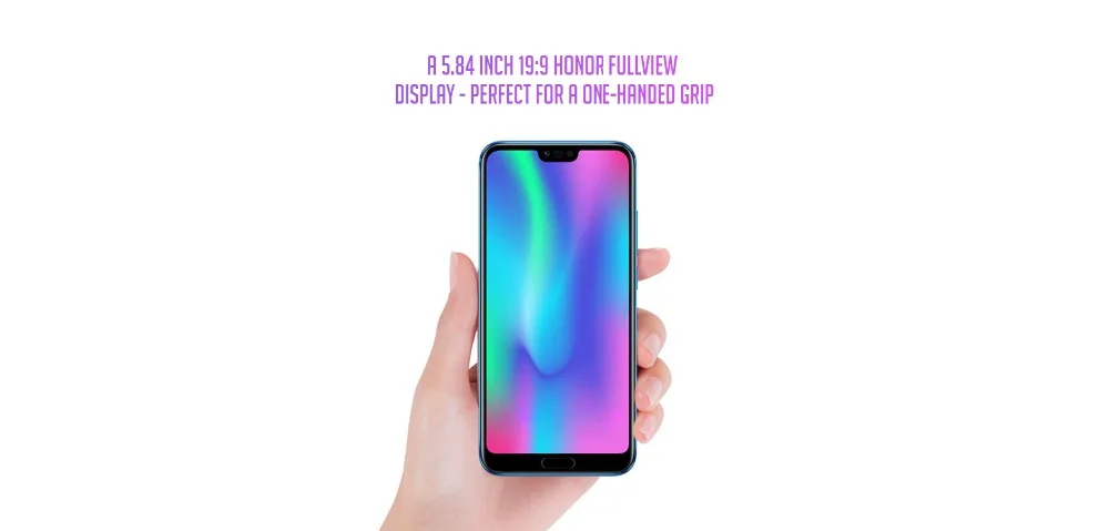 Honor 10 AI, смартфон, стеклянный корпус, 5,84 '', Kirin 970, четыре ядра, 2,36 ГГц, полный экран, 3 камеры, МП, распознавание лица, NFC