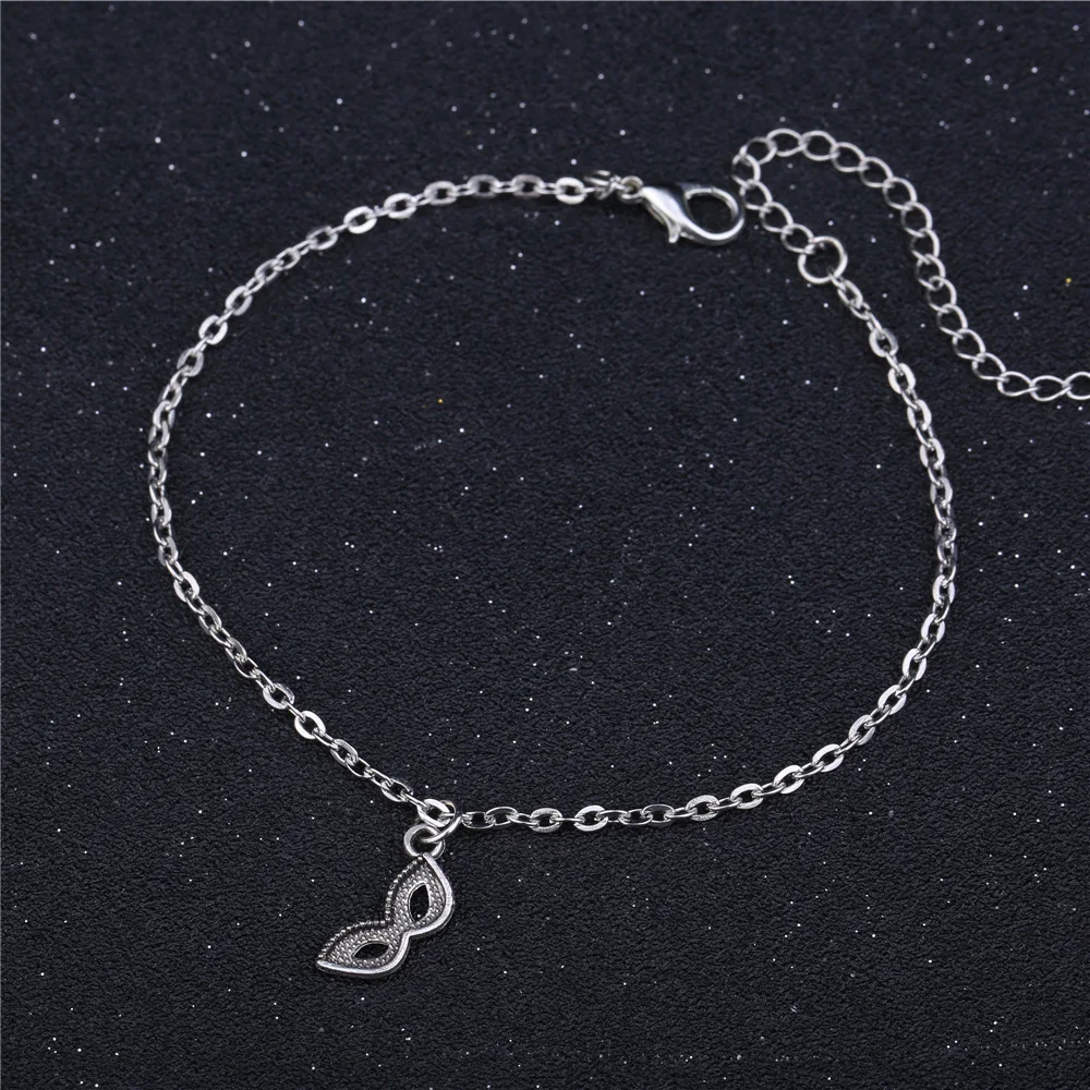 

Europe And America Accessories Retro National Wind Beach Anklet Hand-made Temptation Mask Anklet