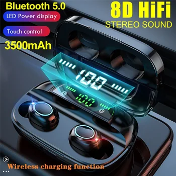 

TWS Bluetooth 5.0 Earphones Charging Box Wireless Headphone 8D Stereo Sports Waterproof Earbuds Headsets With Microphone#Z3