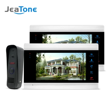

7"Color LCD Video Door Phone Home Security Intercom System+1Waterproof Mini Doorbell Camera Multi-language Menu 1200TVL Camera