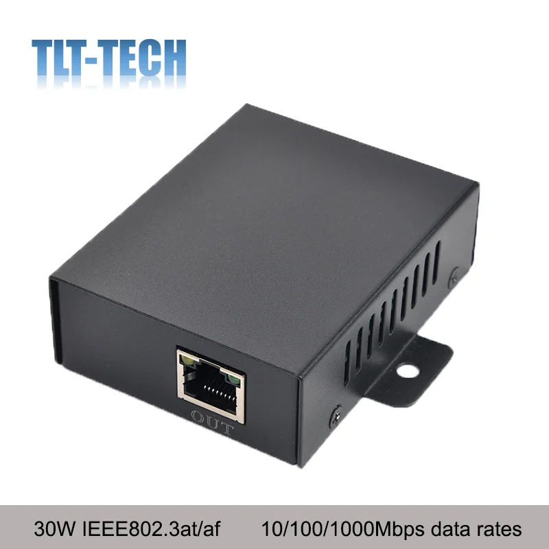 Удлинитель PoE TLT-TECH Gigabit 30 Вт стандарт IEEE802.3at/af скорость передачи данных 100 Мбит/с |