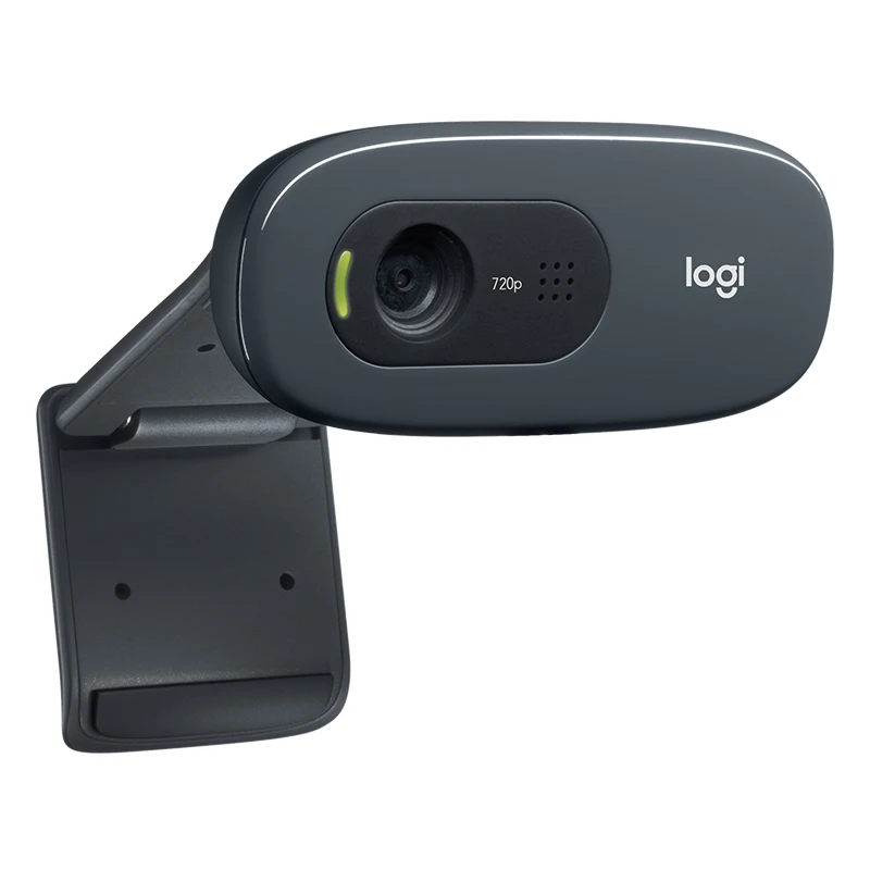 Logitech Original C270 C270i Desktop Computer Notebook Free Drive Online Course Webcam Video Chat Recording USB Camera HD for PC Webcam
