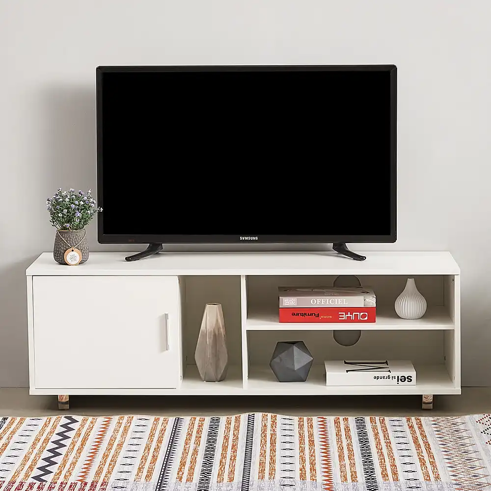 Panana Salon 120cm Meuble Tv Unite De Rangement Console Meuble Tv Avec Deux Etageres Pour Salon Chambre Blanc Noir Aliexpress