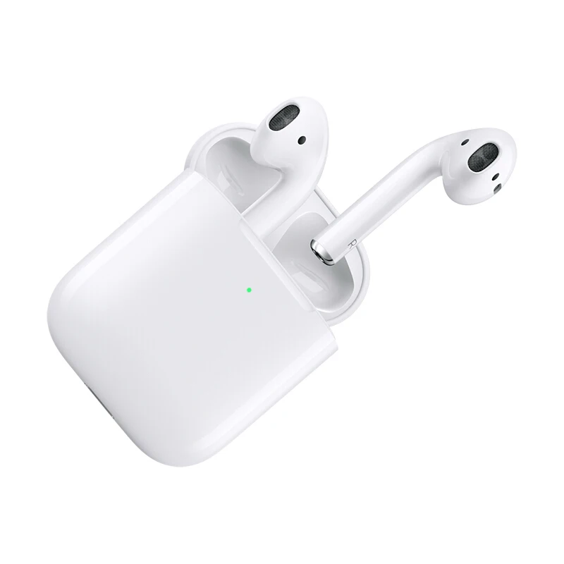 Оригинальные наушники Apple AirPods 2nd Bluetooth, чехол для зарядки, б/у, беспроводные наушники для iPhone 11 Plus iPad MacBook