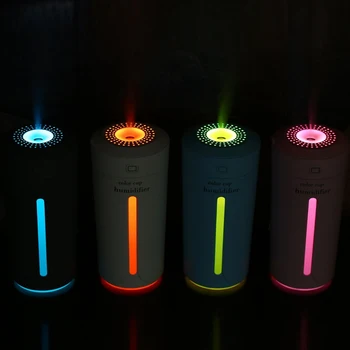

DC 5V USB Mini Aroma Humidifier Diffuser Colorful LED Lights Ultrasonic Air Humidifier for Home Office Car Mist Maker 230ML