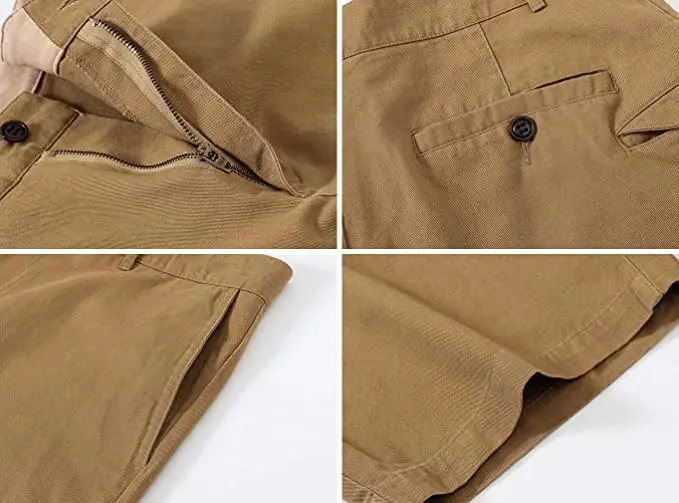 100% Cotton Mens Shorts Casual Classic Fashion Fit Comfy Chino Golf Short US Size