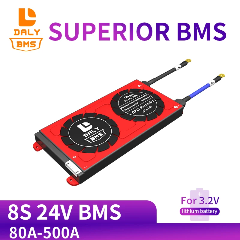 Плата защиты аккумулятора Daly 3 2 в LiFePo4 8S 24 В 80 А 18650 а LFP PCM с модулем