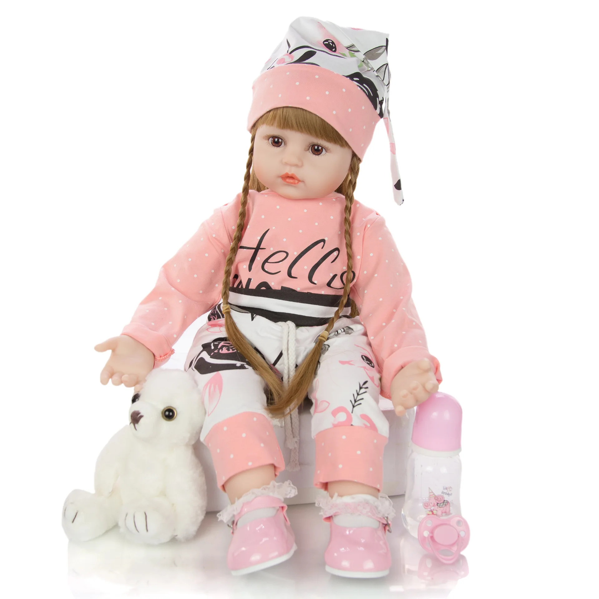 

Reborn Baby Dolls Soft Body Silicone Newborn Princess 60CM Bebe Reborn Boneca Toys For Children Toddler Birthday Surprice Gift