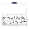 50pcs/set M2.5 Universal Turntable Headshell Cartridge Mounting Kit Stainless Steel Bolts Screws Nuts Set with Case ► Photo 3/6