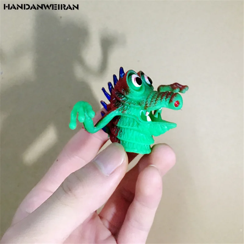 5 Pcs 1Lots Plastic Simulation Animal Finger Hand Puppet Spoof Toy Storytelling Prop Boy And Girl 2