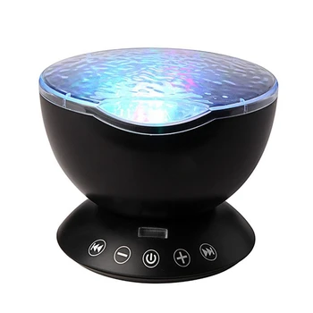 

Starry Sky Remote Control Ocean Wave Projector Built-in Mini Music Player Novelty 7 Color Changing LED Night Light