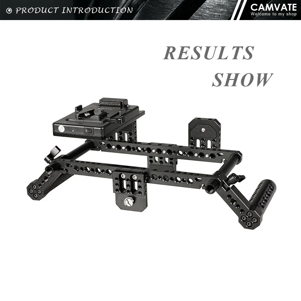 Adjustable Director's Monitor Cage Rig With Dual Cheese Handle Grip & V lock Qui