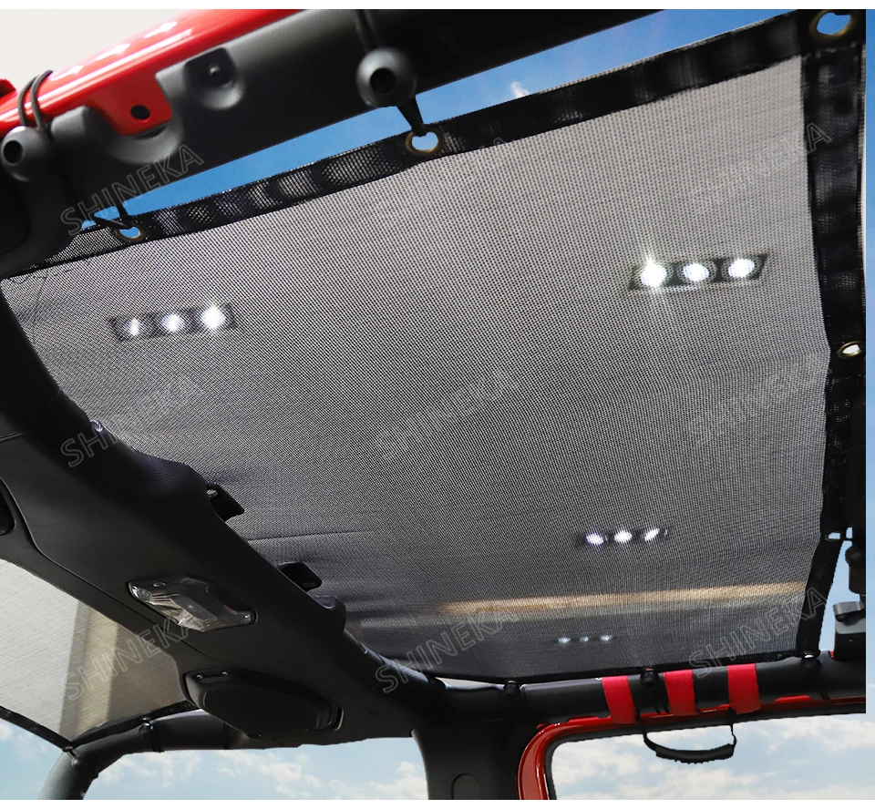 Солнцезащитная сетка для Jeep Wrangler JL+ автомобиля крыша багажника крыши 2-новая версия анти-УФ солнцезащитные очки для защиты от солнца сетка для теплоизоляции для Jeep Wrangler