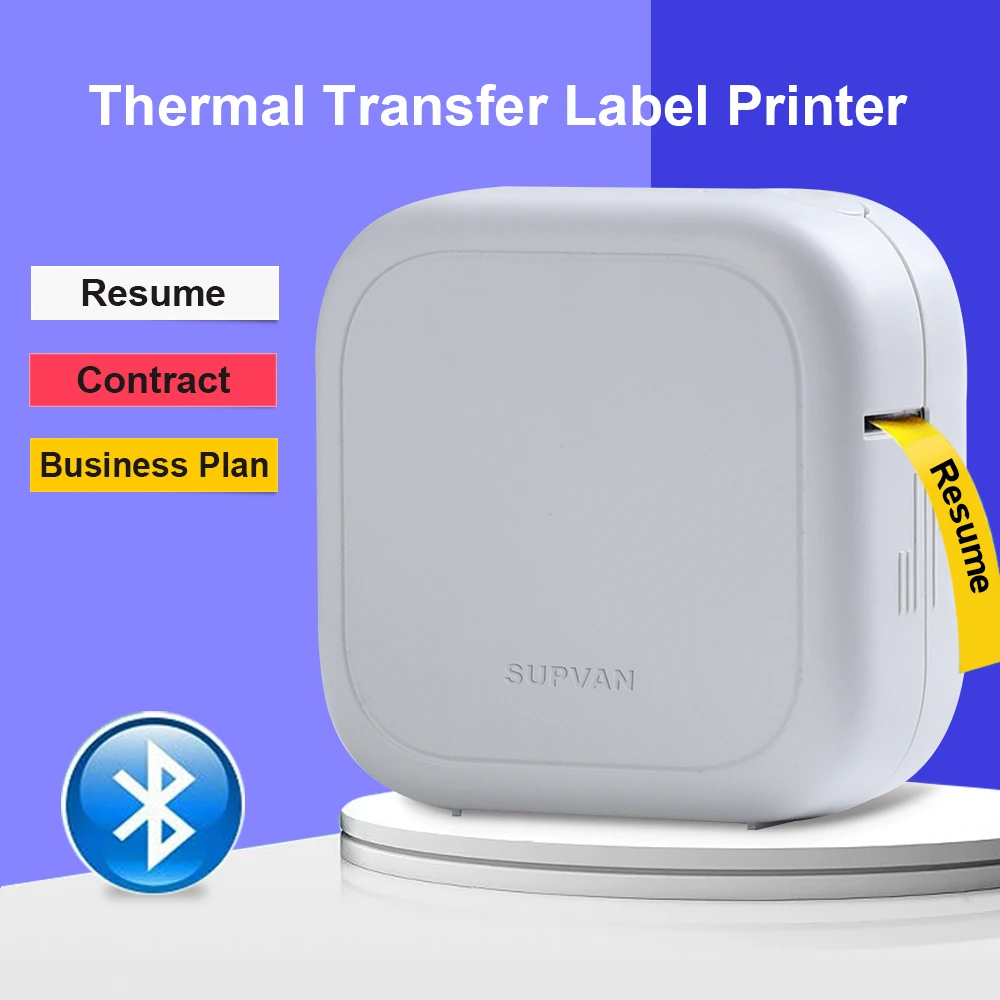 Supvan G10E Labeler Thermal Transfer Label Maker Bluetooth Connect Desktop Laminated Labeling Machine Printers for Home Office