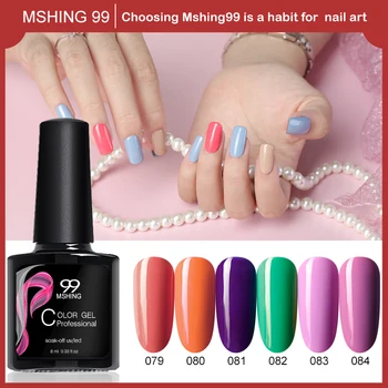 

Mshing99 Gel Polish Nail Polish For Manicure Semi Permanent Vernis top coat UV LED Gel Varnish Soak Off Nail Art Gel Nail Polish