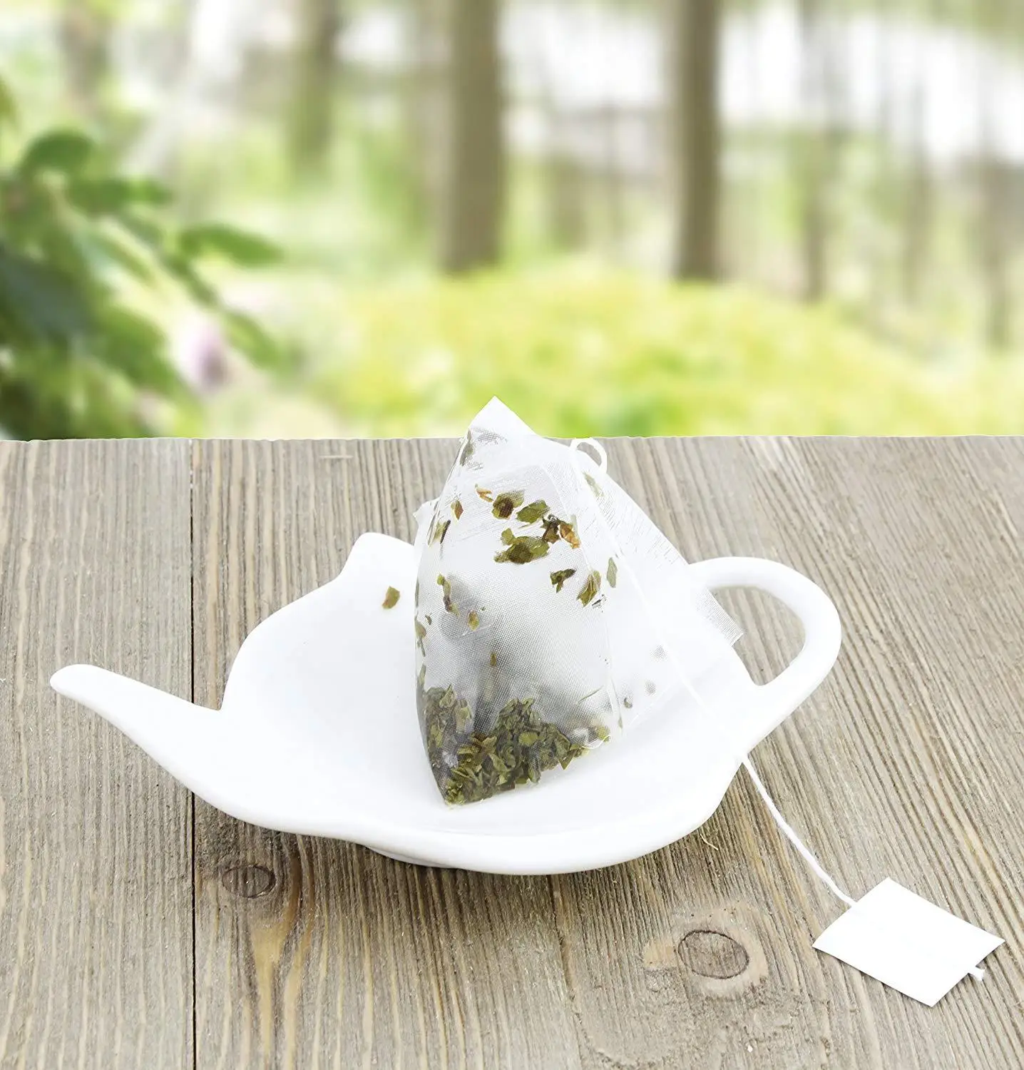 Ceramic tea bag dish, tea bag saucer for infuser mesh