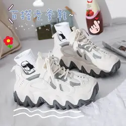 2021 new daddy women's shoes mesh all-match spring and summer breathable thick-soled casual Korean sports women's shoes trend