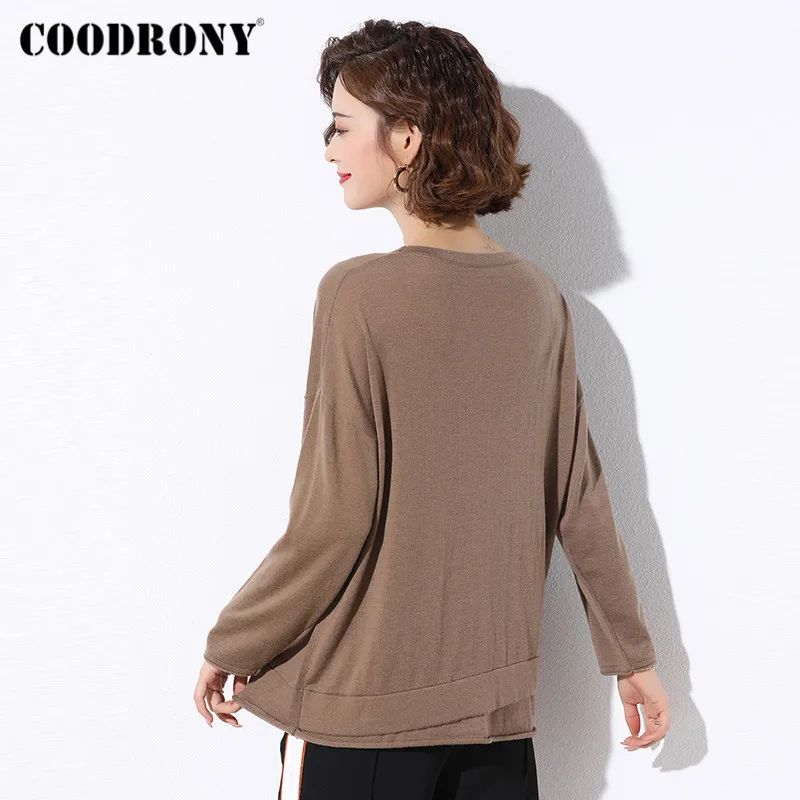 COODRONY Brand Autumn Winter Elegant Style Pullover Loose Sweaters Women Casual Knitwear Soft Basic Bow Jumpers Female W1073