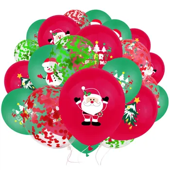 

35pcs/set 7 Kinds Mix Red Green Merry Christmas Balloons DIY Latex Confetti Ball Happy New Year Party Xmas Home Decor Supplies