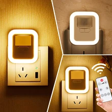 

Led Motion Sensor Night Light Dimmable Cabinet Stairs Plug-In Light Eye Protection Reading Bedroom Decor Book Lamp