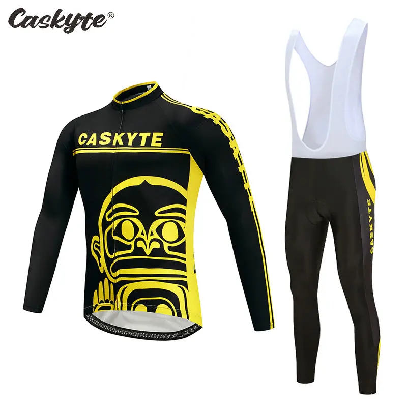 

caskyte 2021 mountain bike bicycle men's long-sleeve suit cycling clothes breathable MTB jersey ciclismo
