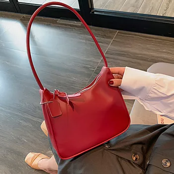 

Women 2019 Autumn And Winter PU Leather Bags Solid Color Pattern Shoulder Bag Casual Solid Ladies Small Messenger Handbag
