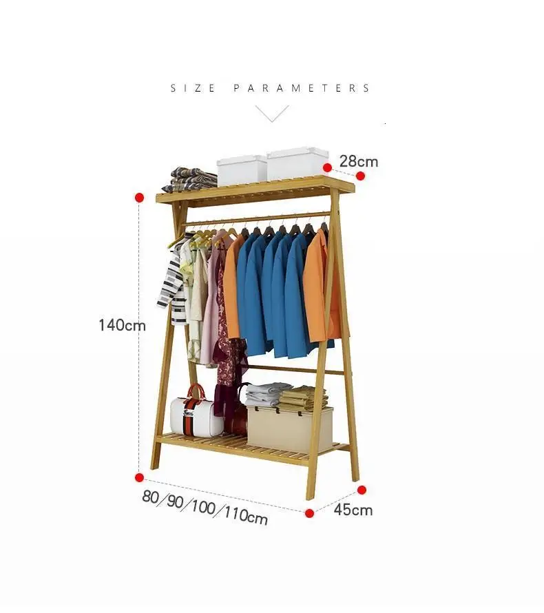 Best Kleerhanger Armoire Coat Wall Percha Kledinghangers Ropa Wood Cintre Cabide Perchero De Pie Wieszak Clothes Clothing Rack Stand 25