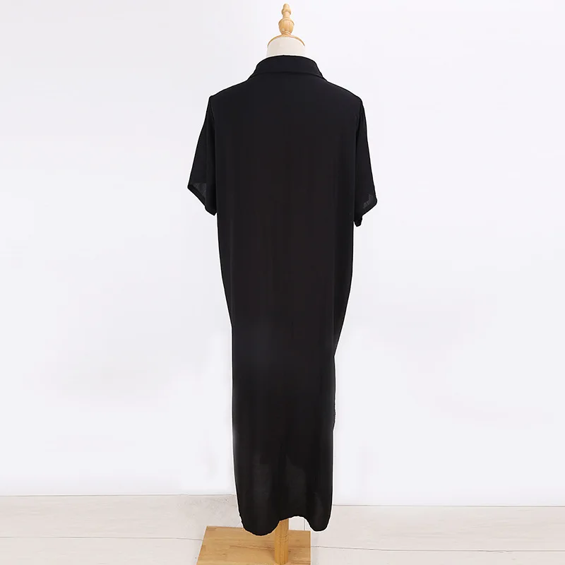 Embroidery Kaftan Beach Tunic Cotton Beach Cover up Saida de Praia Swimsuit -2