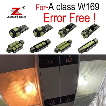 

12pcs LED License plate bulb + Interior dome Light Kit For Mercedes Benz A class W169 A150 A160 A170 A180 A200 (2005-2012)