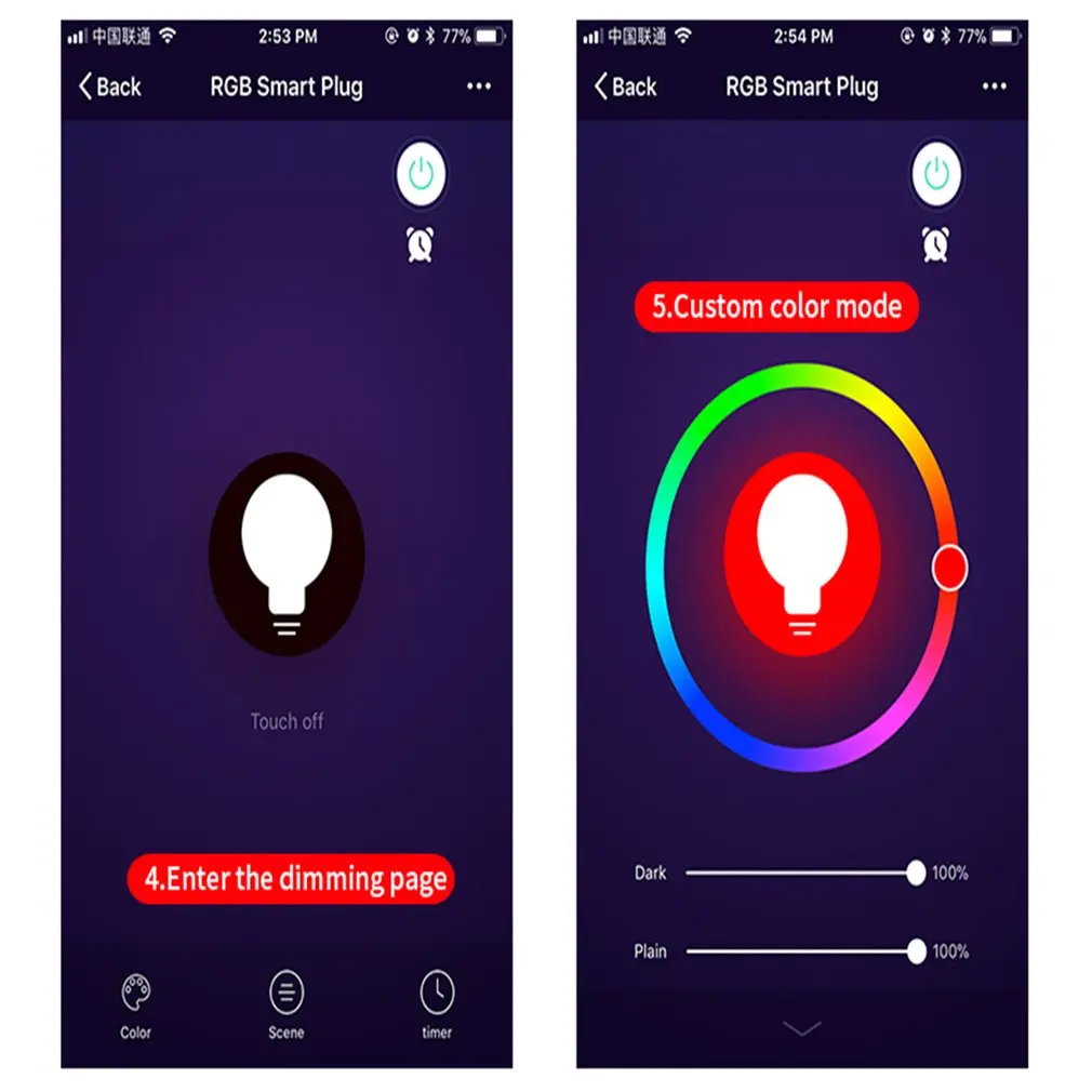 Умный штекер Wifi розетка телефон приложение голосовое дистанционное управление домашней автоматизации таймер переключатель настенный штекер с RGB светодиодный свет