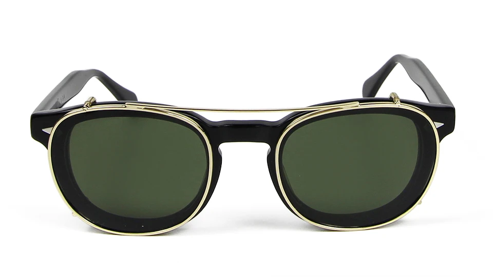 Mode Gelb Getönt Clip Auf Sonnenbrille Männer Polarisierte Rezept Runde Optischen Rahmen Clip-on Fahren Sonnenbrille Für Frauen – Detail 35