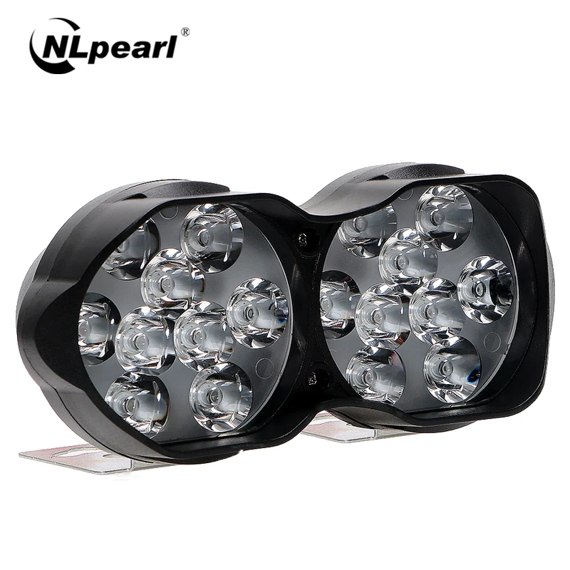 Nlpearl 1pcs 9SMD 18SMD Car Light Assembly Led Fog Lights for Motorcycles Scooter LED Work Headlight DRL Spotlight External Lamp |