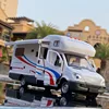 1:28 Diecast Luxury RV Recreational Vehicle Car Model Metal Camper Van Motorhome Touring Car Model Sound and Light Kids Toy Gift 2