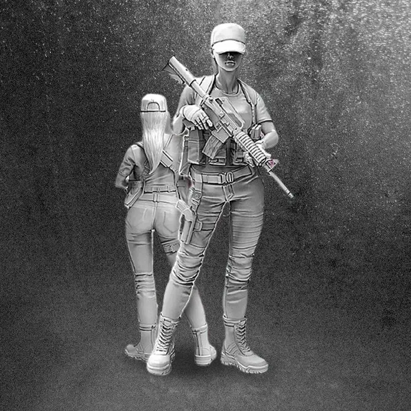 YUFAN 1/35, Токийская красавица, девочка-солдат из смолы, 5 см, самодельная сборная статическая модель игрушки, включает в себя Детали модели, Подлинная упаковка