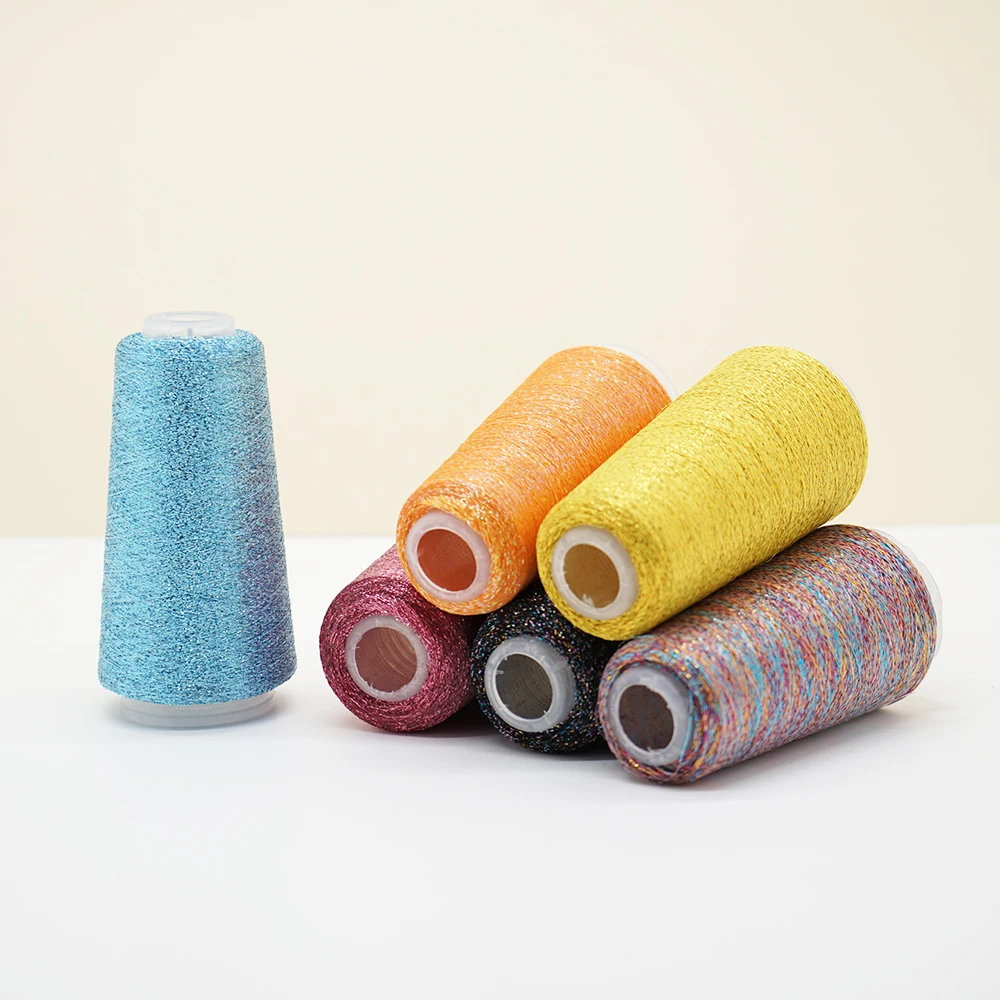50g/Ball 2000Meters Metalic Silk Thread Color Gold Thin Partner Yarn for Hand Knitting Sweaters 50g/roll 2