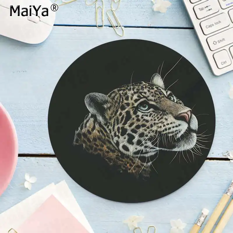 22x22cm MaiYa, Новое поступление, Леопардовый игровой круглый коврик для мыши, Противоскользящий коврик для мышки, игровой коврик для мышки - Цвет: 22x22cm