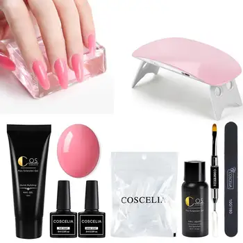 

COSCELIA Poly Nail Gel Set For Nails Extensions Hard Jelly Gel Quick Building Clear UV Gel Varnish Nail Polish Art Kit