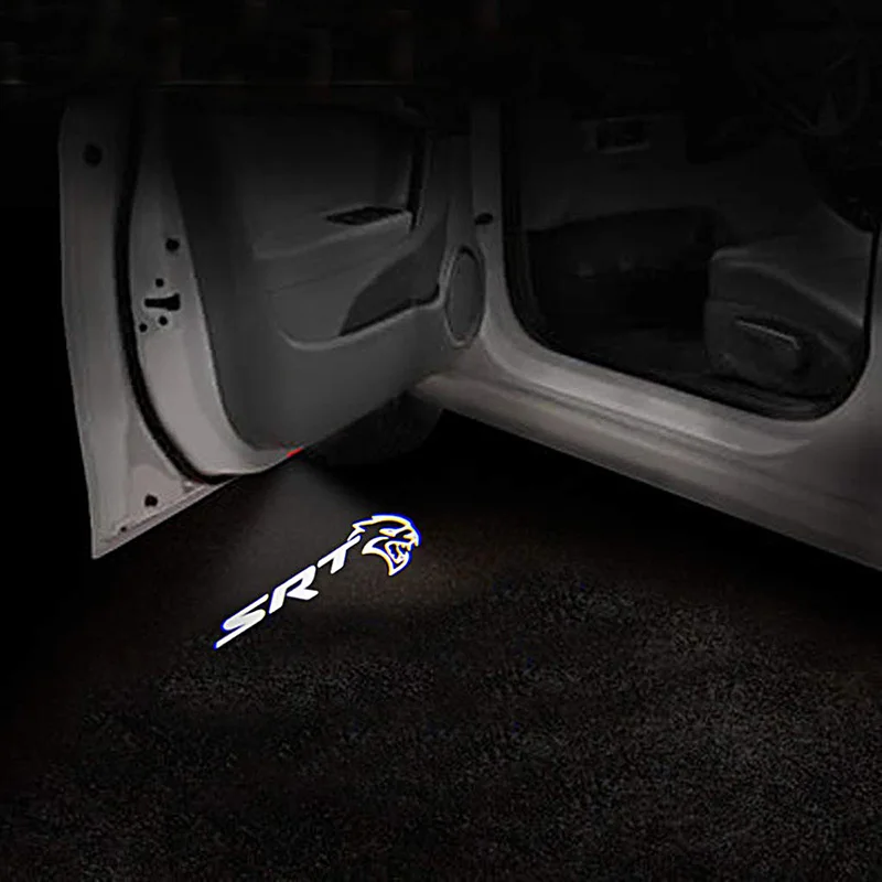 2 шт. светодиодный лазерный проектор логотип лампа двери автомобиля Добро пожаловать светильник для Dodge Challenger Scat пакет SRT демон зарядное устройство призрак тени светильник s - Испускаемый цвет: SRT Logo