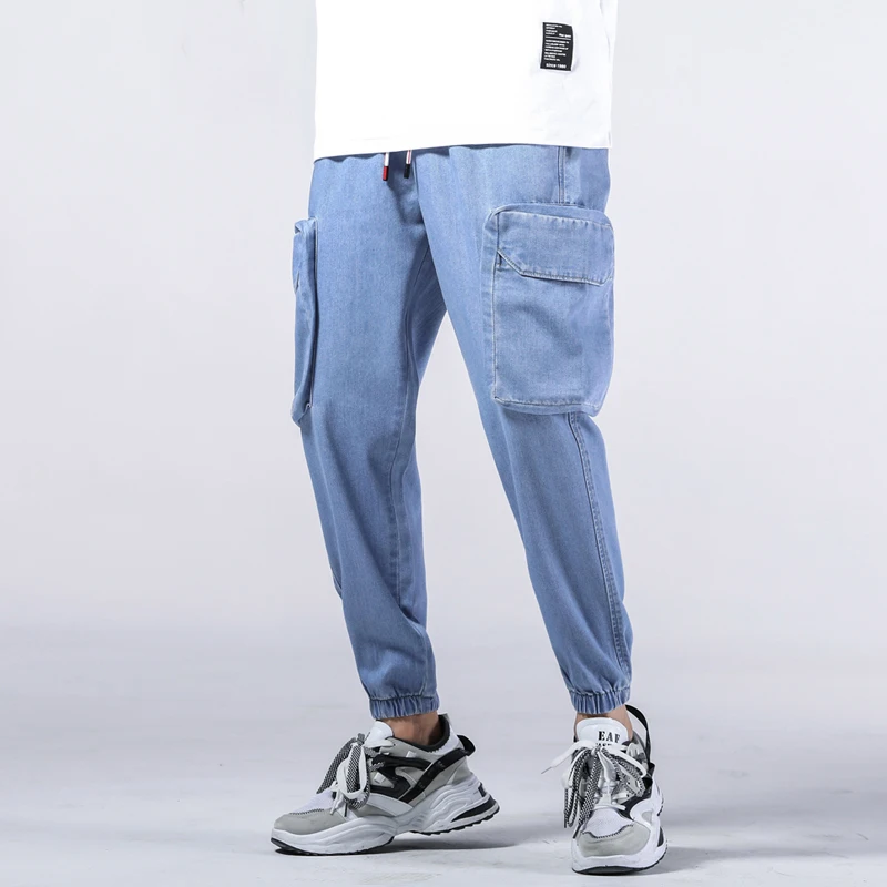 90% OFF Men's casual trousers overalls elastic waist full len multi-pocket plus fertilizer XL men's clothing big size cargo pants 7XL